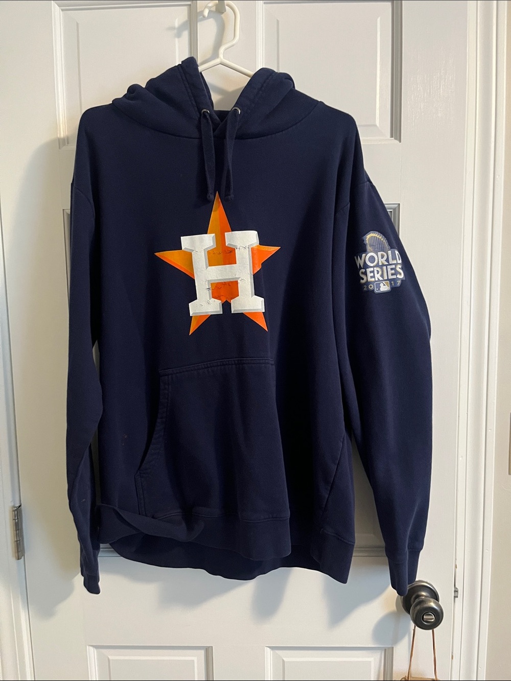 Fanatics Houston Astros Navy and Orange Crewneck Sweatshirt